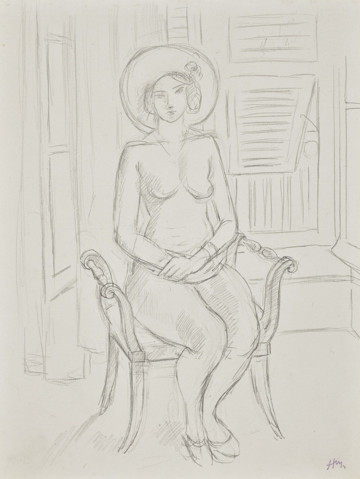 Etude pour La robe jaune by Henri Matisse