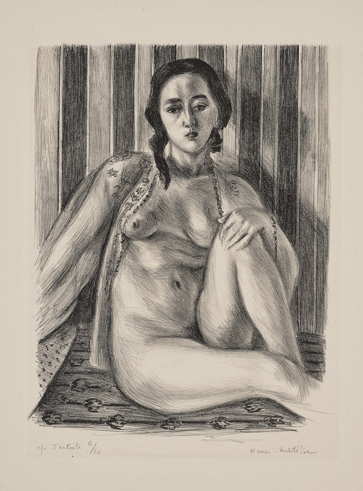 Nu assis à la chemise de tulle by Henri Matisse