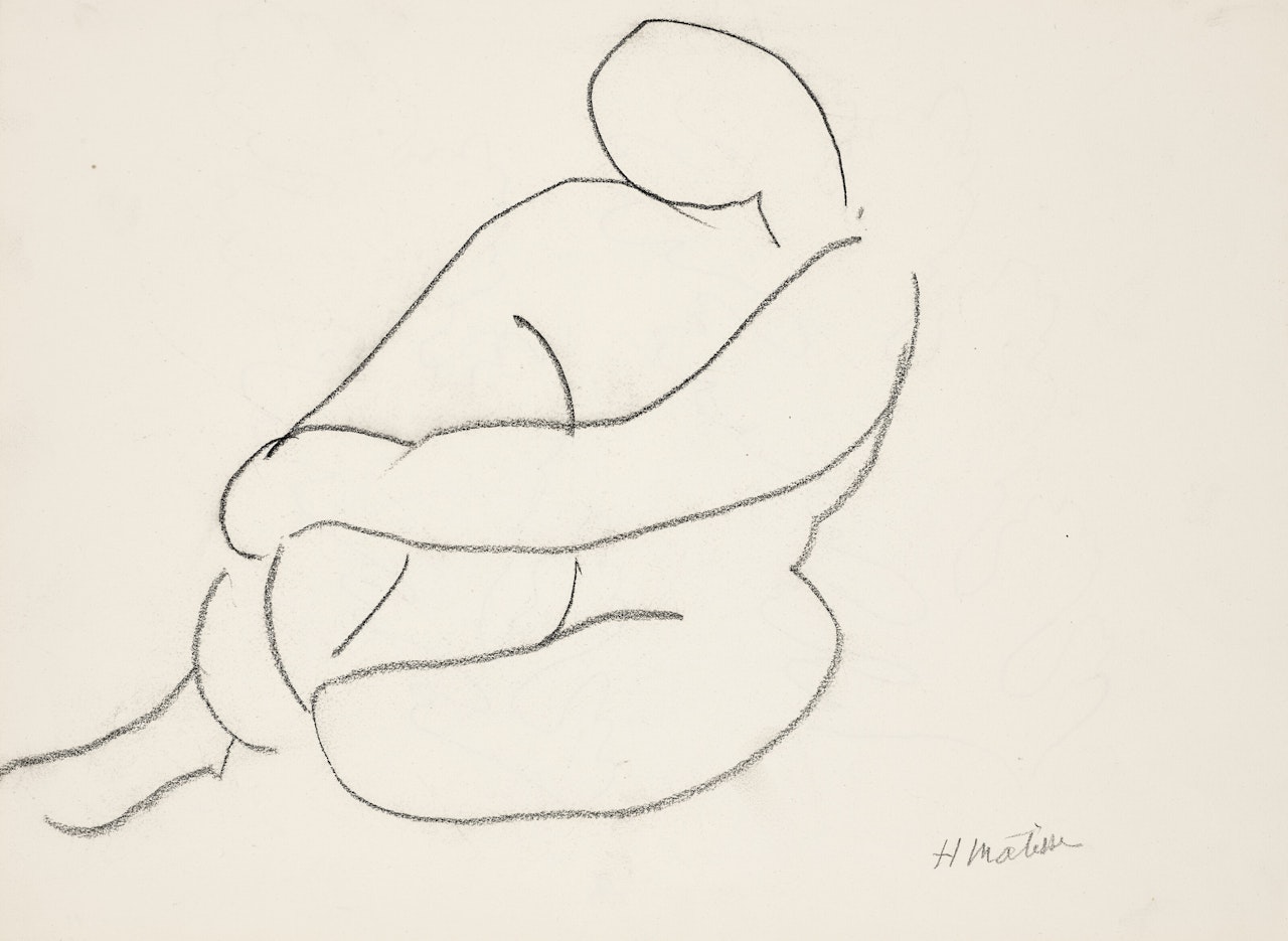 Nu assis (recto); Feuilles (verso); Nu assis ( recto ); Feuilles ( verso ) by Henri Matisse