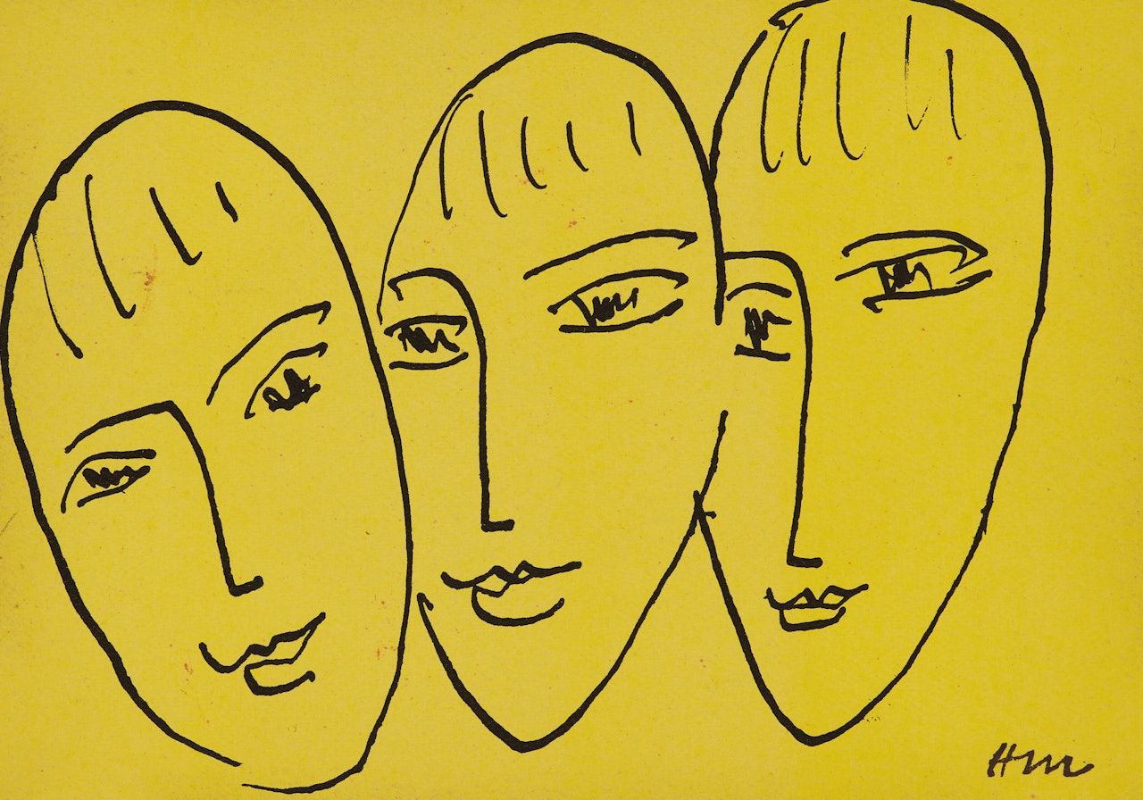 Trois visages by Henri Matisse