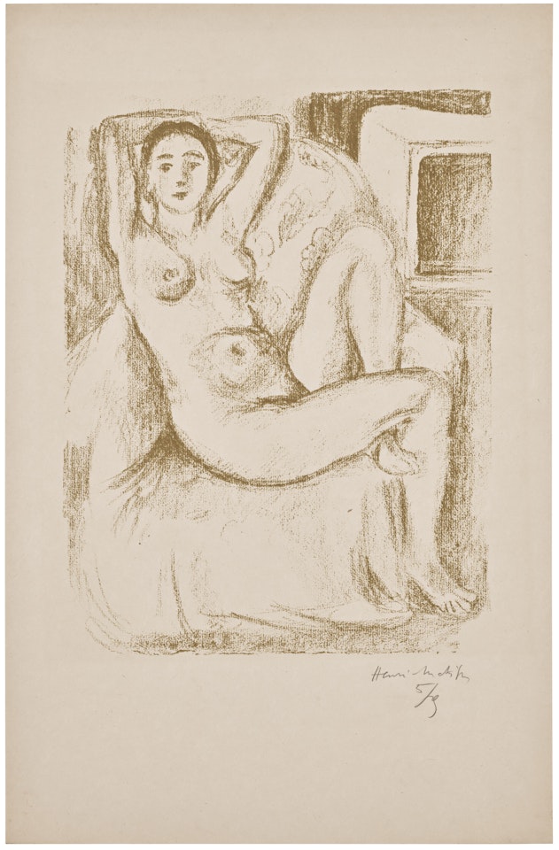 Nu au fauteuil bistre by Henri Matisse