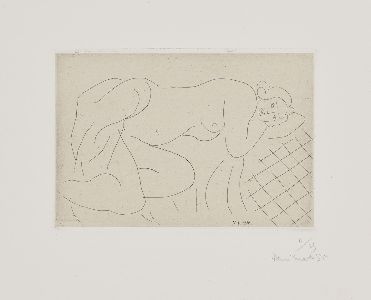 Nu couché sur le côté, les bras sous la tête by Henri Matisse
