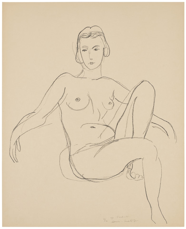Nu assis les bras étendus by Henri Matisse