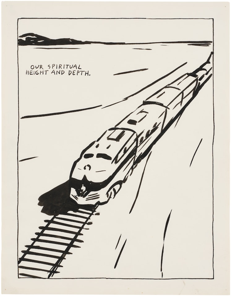 No Title (Our spiritual height...) by Raymond Pettibon