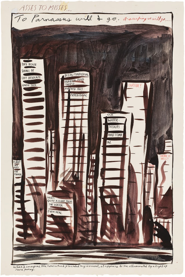 No Title (Asses to misses...) by Raymond Pettibon
