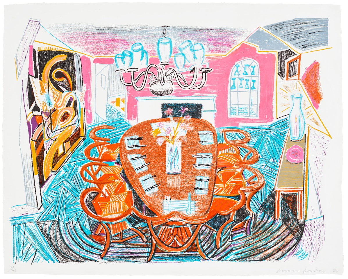 Tyler Dining Room, from Moving Focus (T.G. 278, M.C.A.T. 261) by David Hockney