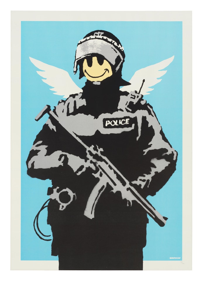 Flying Copper by Banksy