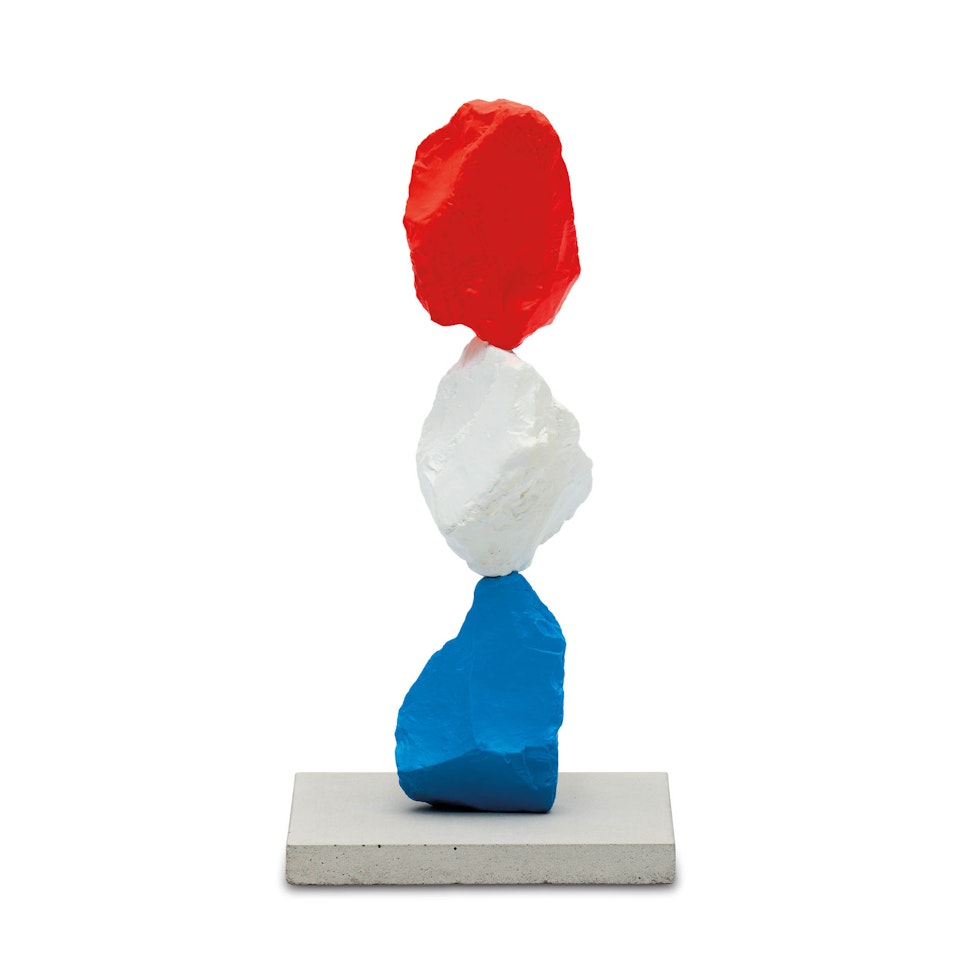 Small Blue White Red Mountain by Ugo Rondinone