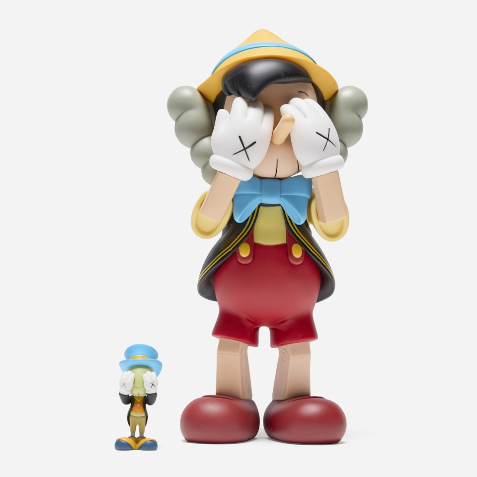 Disney Pinocchio and Jiminy Cricket set by Kaws