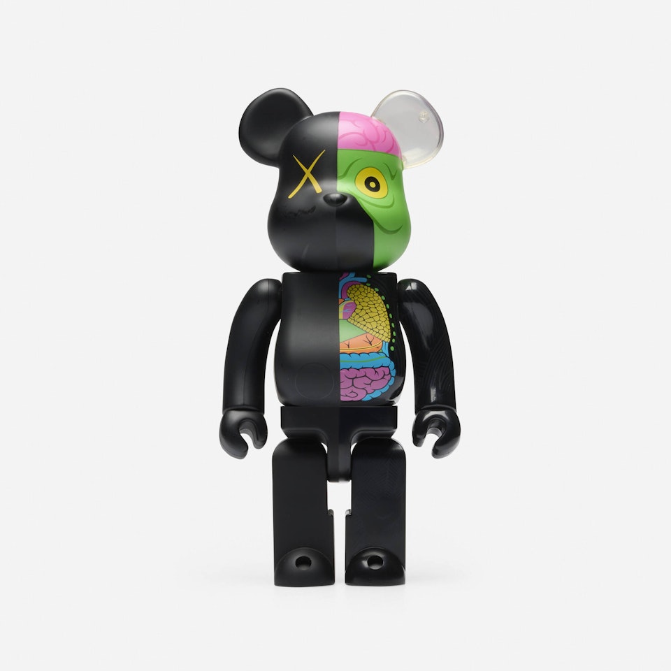 Dissected Companion Be@rbrick 400% (Black) by Kaws