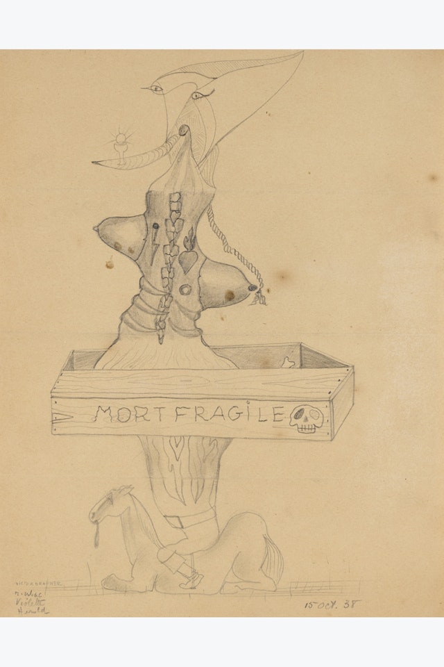 Cadavre exquis, Mort fragile, October 15, 1938 by Victor Brauner