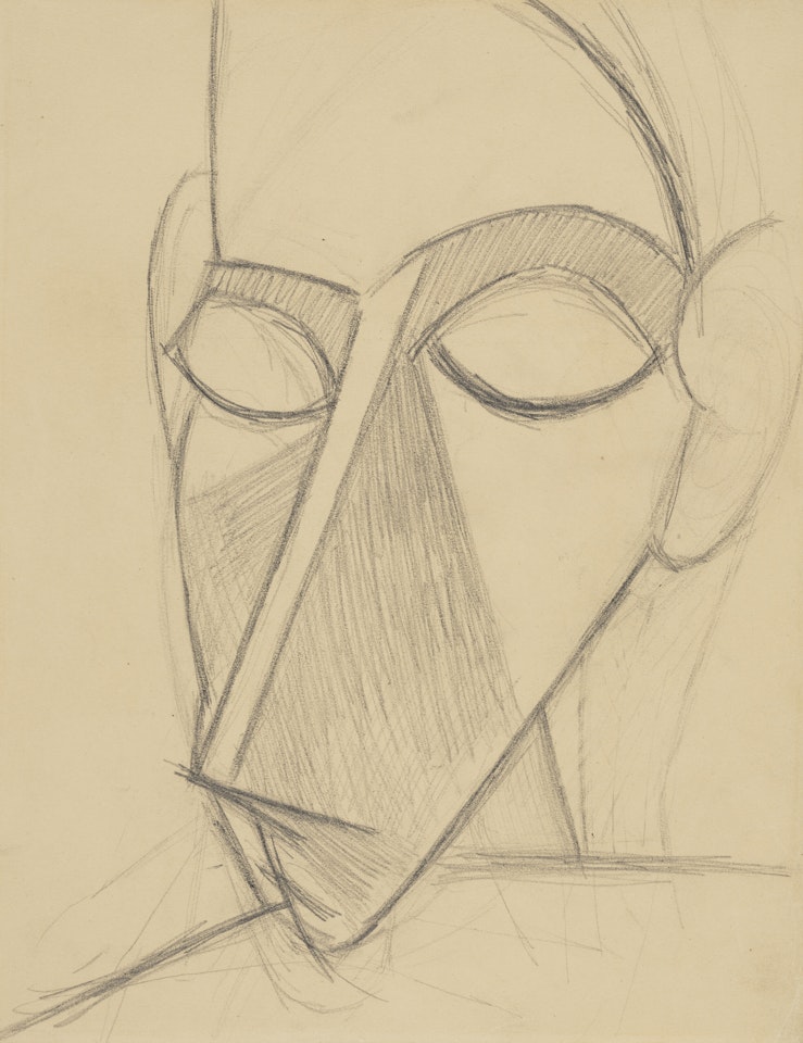 Nez quart de Brie (Étude pour Les Demoiselles d"Avignon ou Nu avec draperie) by Pablo Picasso