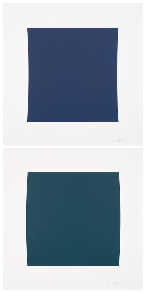 Diptych: Dark Blue/Dark Green (G. 1889, A. 298) by Ellsworth Kelly