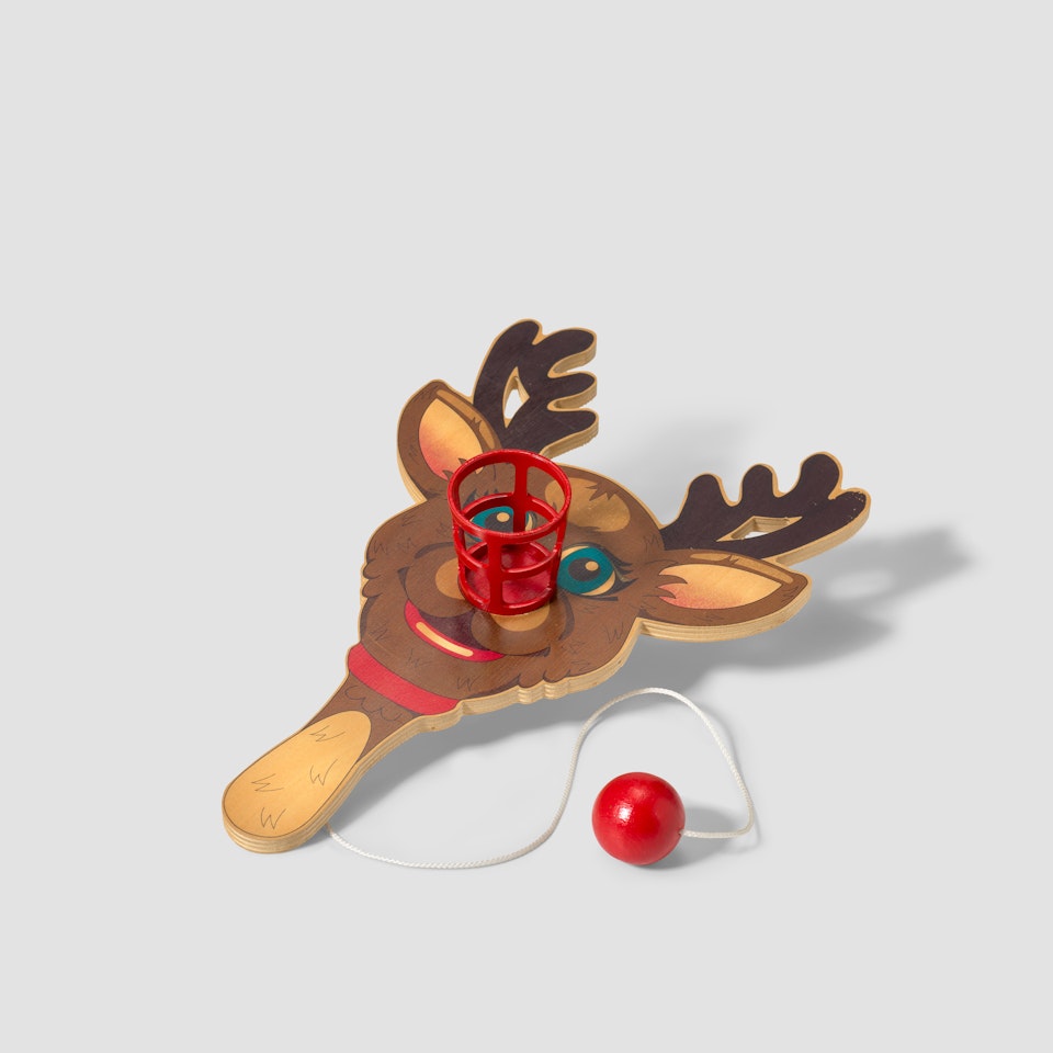 Paddle Ball Game (Reindeer Paddle) by Jeff Koons