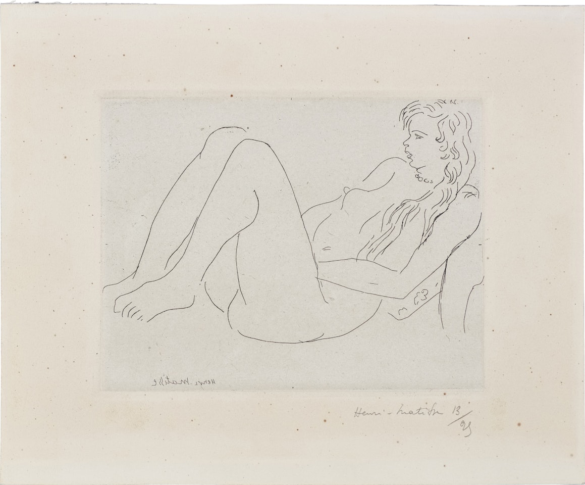 Nu au collier et aux cheveux longs (Duthuit 87) by Henri Matisse
