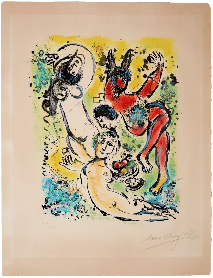 Theocritus , from Sur la Terre des Dieux (M. 537; see Cramer Books 72) by Marc Chagall