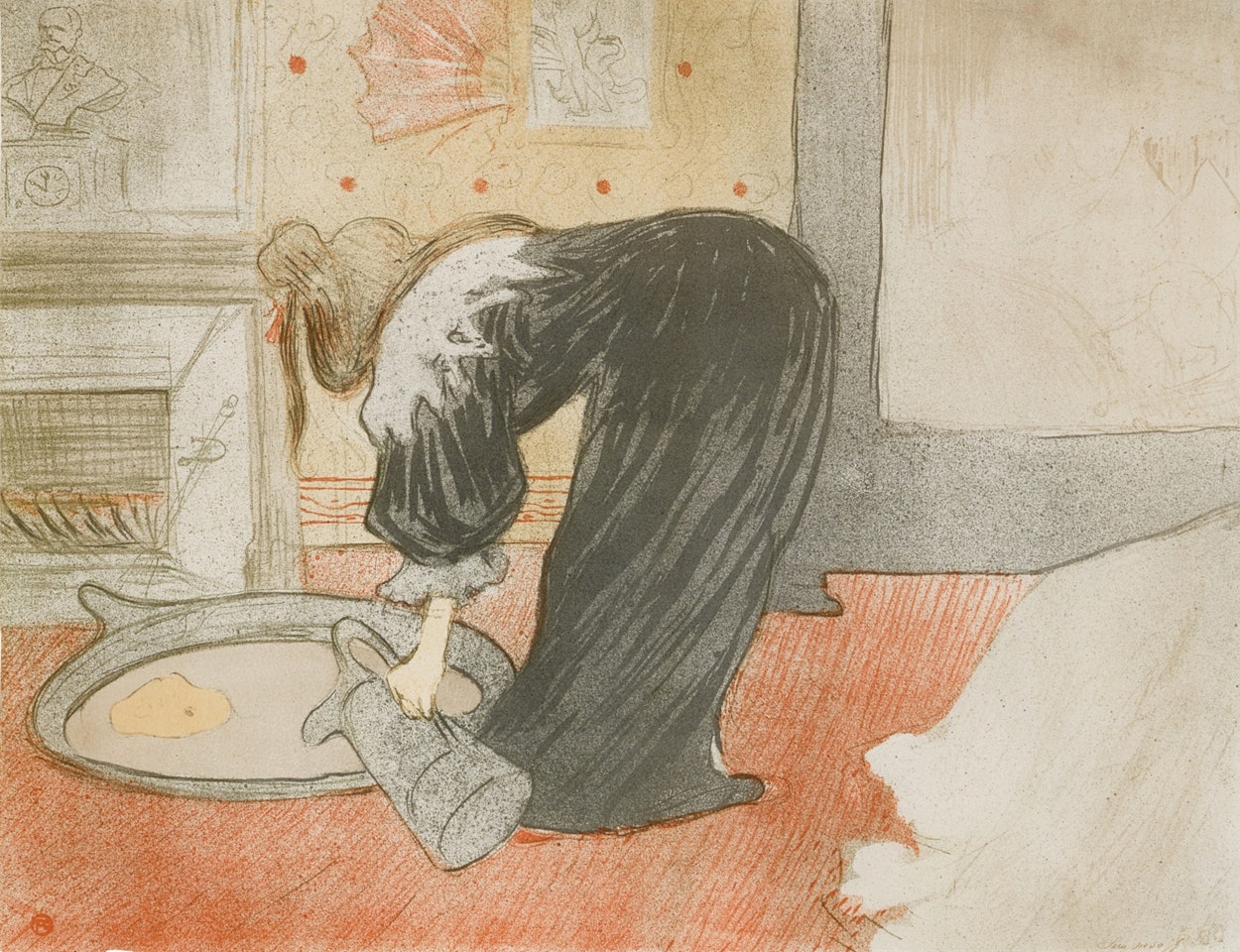 Femme au tub - Le tub , from Elles (W. 159; D. 183; A. 204; Adr. 175) by Henri de Toulouse-Lautrec