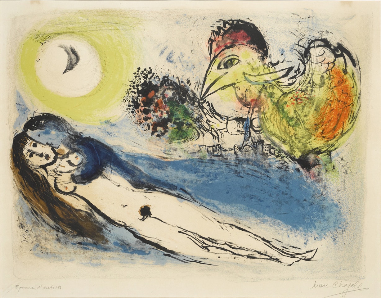 Good Morning Over Paris (M. 71) by Marc Chagall