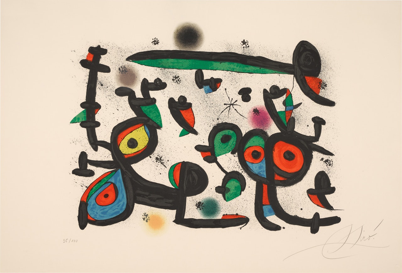 Les Amoureux et Luna Park I , from Allegro Vivace (M. 1237) by Joan Miró