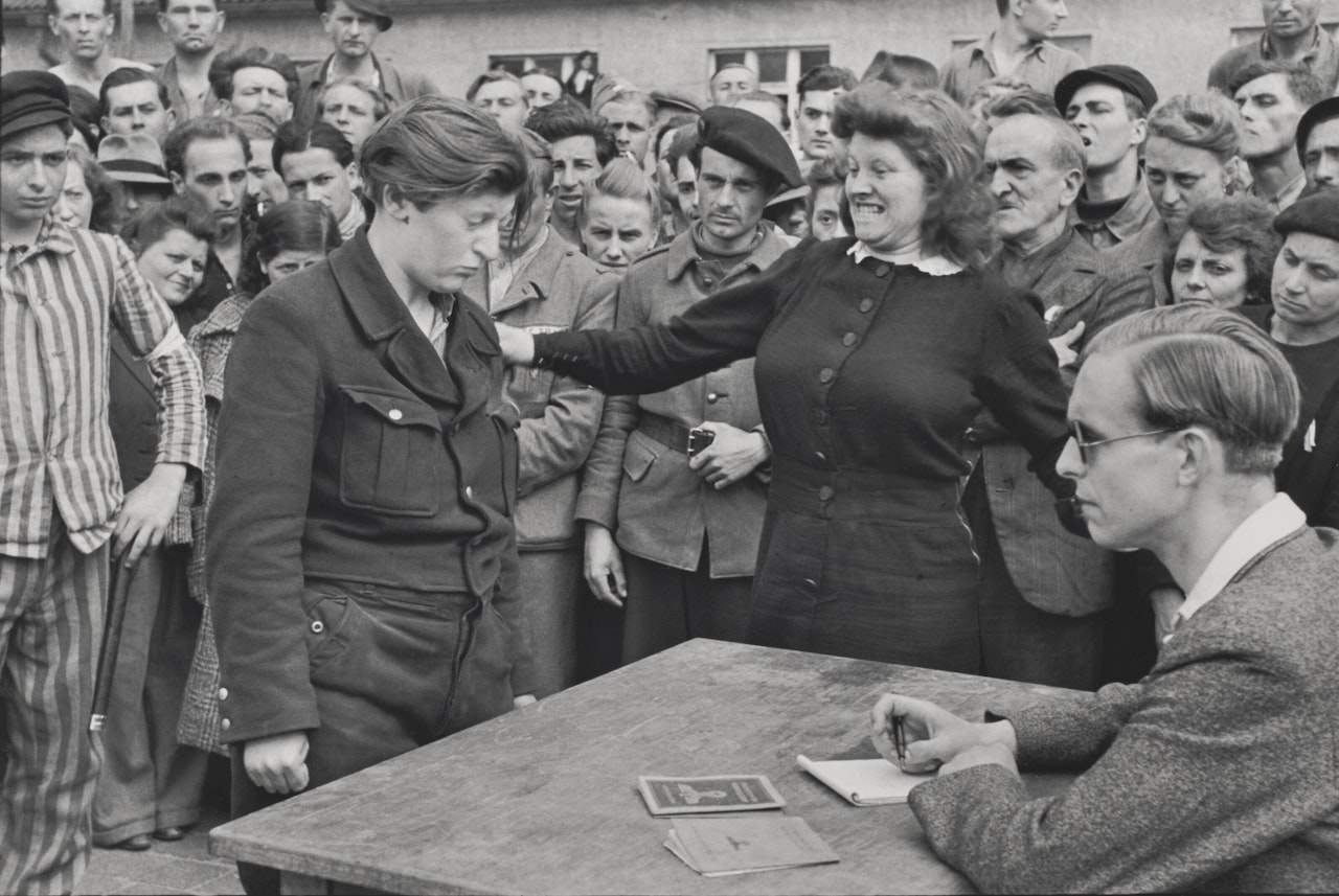 Gestapo Informer, Deportation Camp, Dessau, Germany by Henri Cartier-Bresson