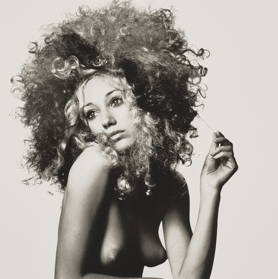 Girl Pulling Strand of Hair, Marisa Berenson, New York by Irving Penn