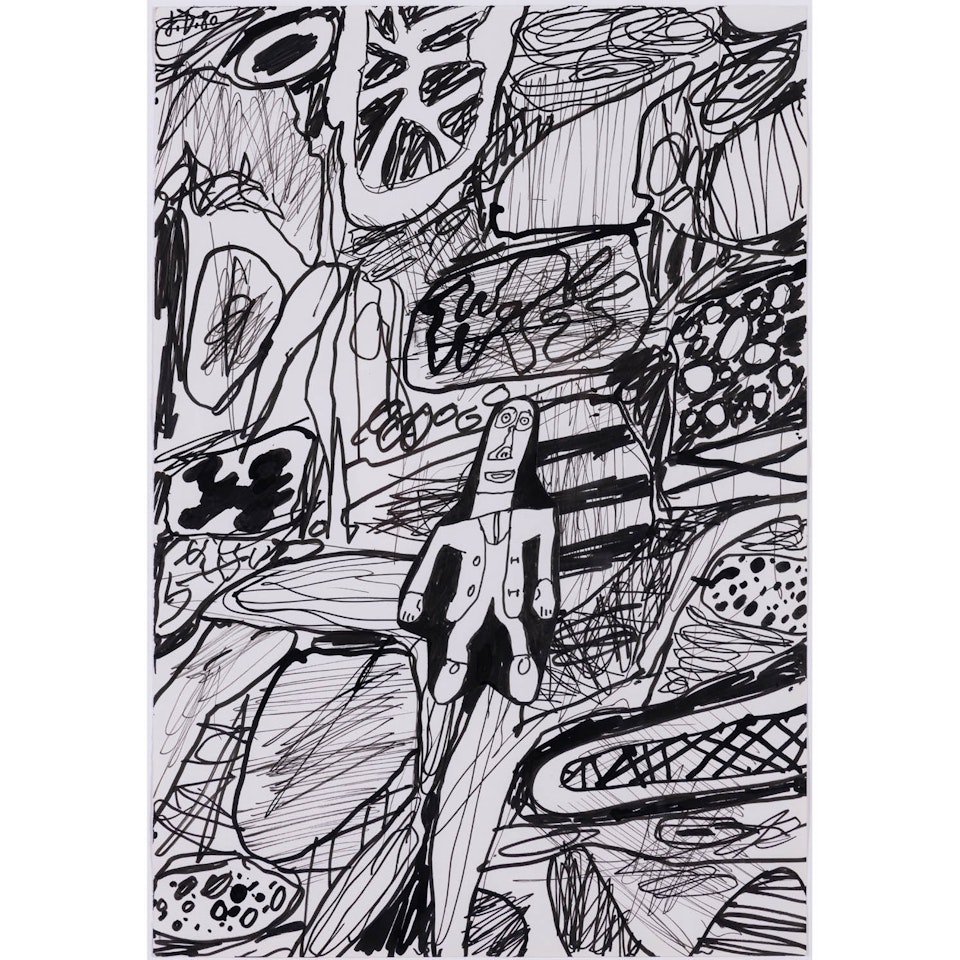 Paysage avec un personnage, August 4, 1980 by Jean Dubuffet