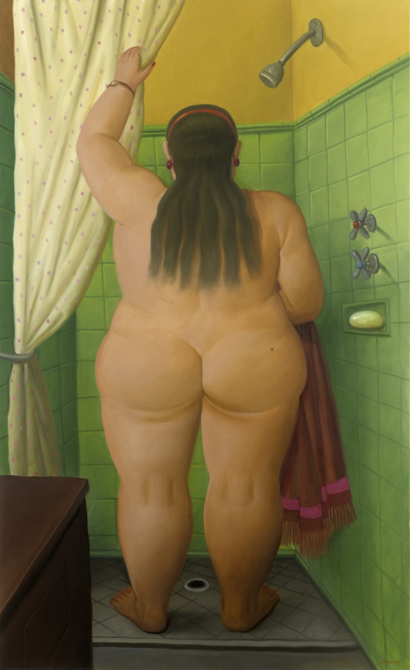 Woman In the Shower by Fernando Botero