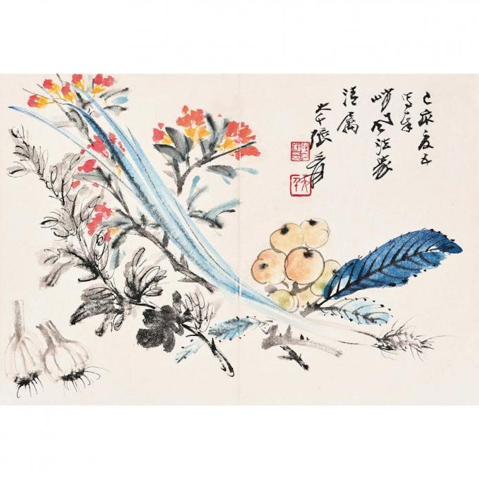 HARVEST OF FRUITS by Zhang Daqian