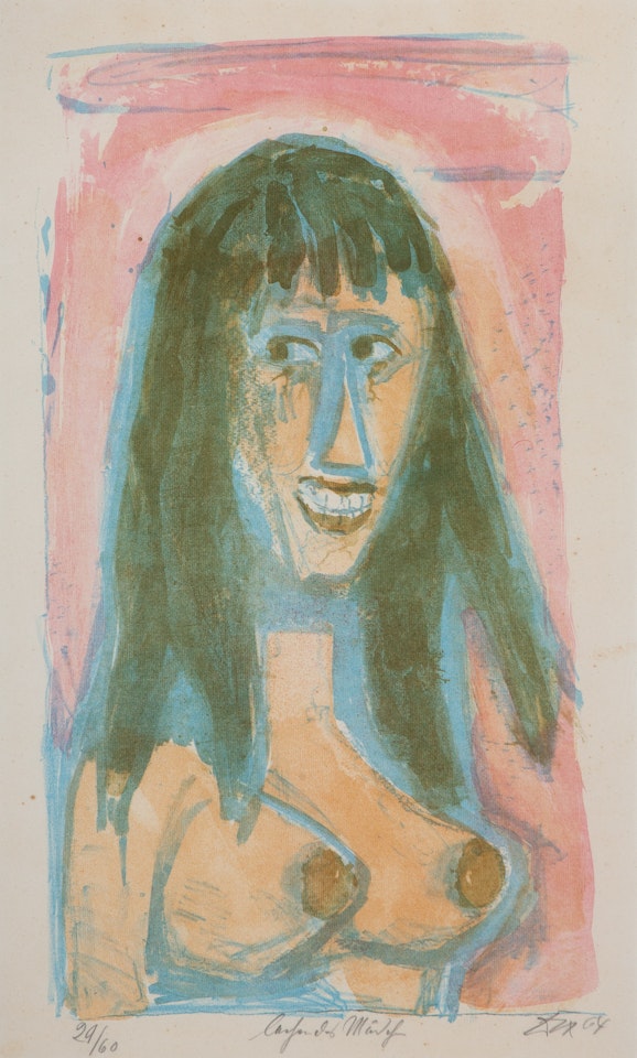 Lachendes Mädchen by Otto Dix