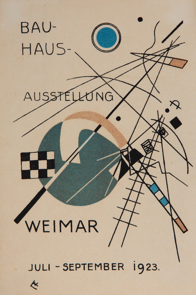 Postkarte für die erste öffentliche Bauhaus-Ausstellung by Wassily Kandinsky