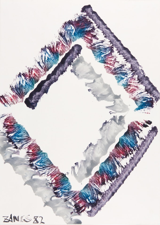 Ohne Titel (Pinselabwicklung) by Herbert Zangs