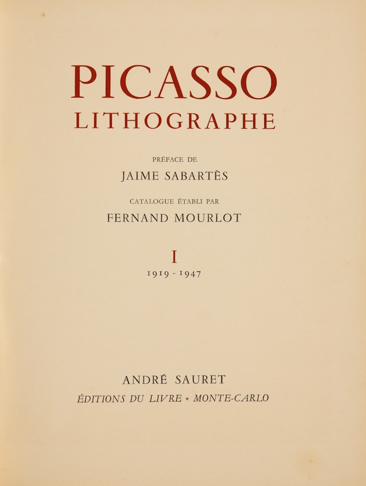 FERNAND MOURLOT: Picasso Lithographe I-IV. 4 Bde. (alles) by Pablo Picasso