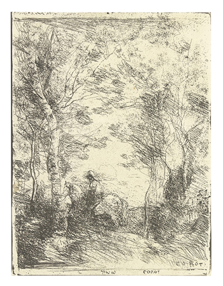 Le Petit Cavalier sous bois by Jean Baptiste Camille Corot