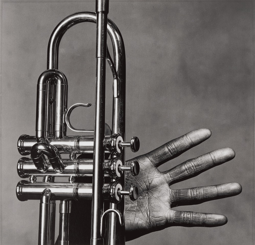 Miles Davis Hand on Trumpet, New York by Irving Penn