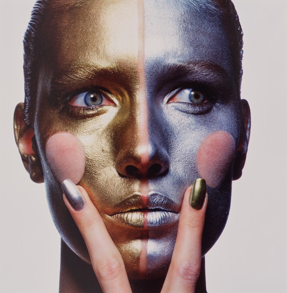 Silver and Gold Makeup (B), New York by Irving Penn
