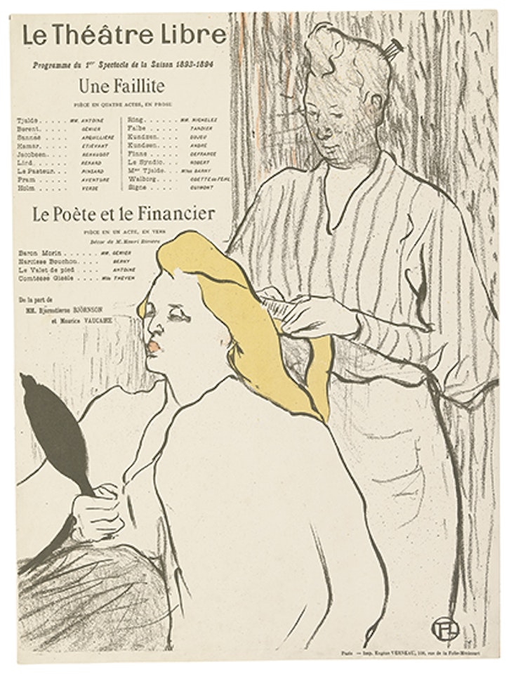 La Coiffure, Programme du Théâtre Libre by Henri de Toulouse-Lautrec