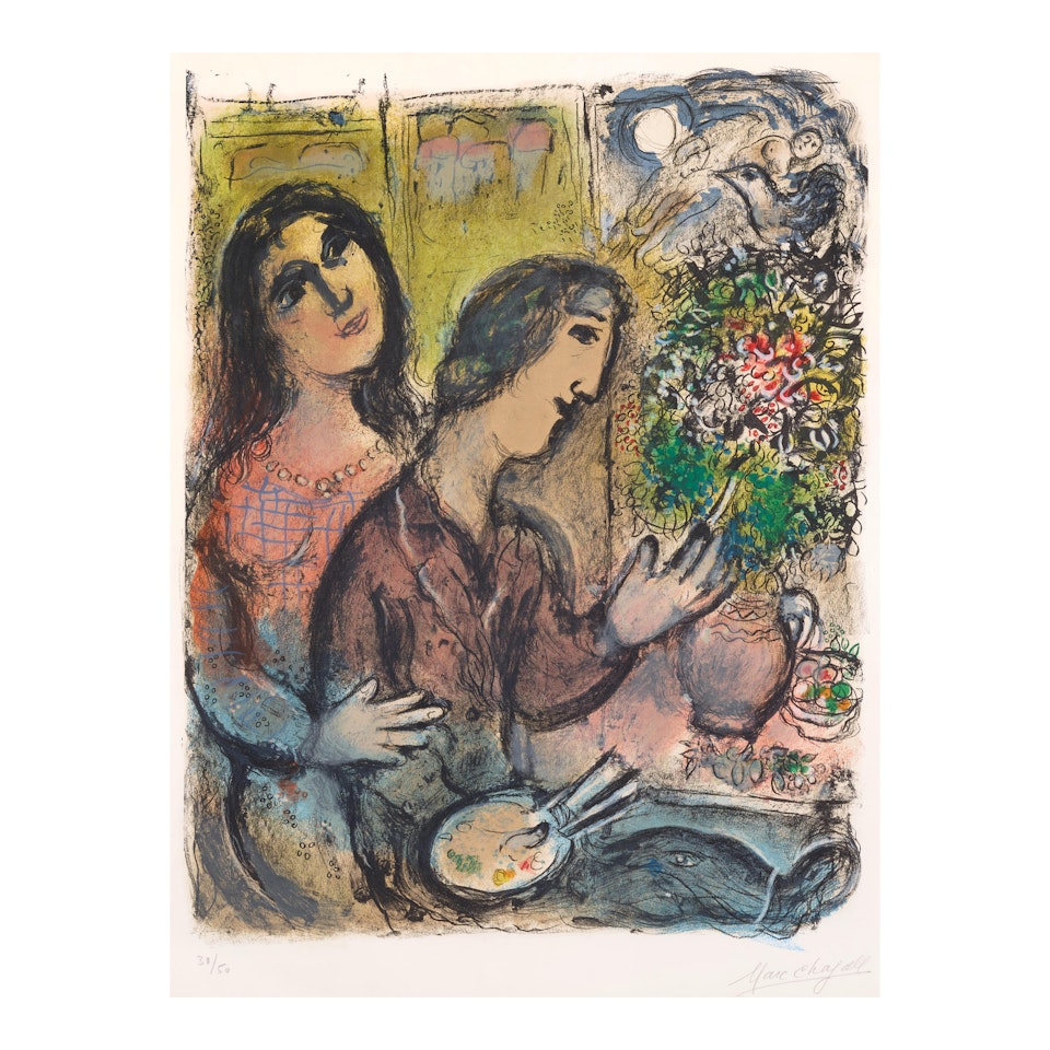 La femme du peintre (Mourlot 630) by Marc Chagall