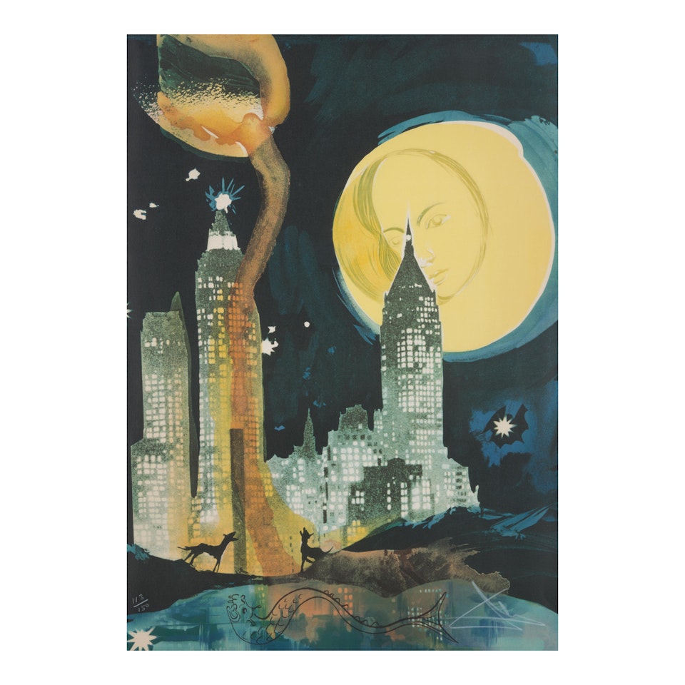 Manhattan Skyline (Field 76-6, Michel/Lopsinger 1518) by Salvador Dali