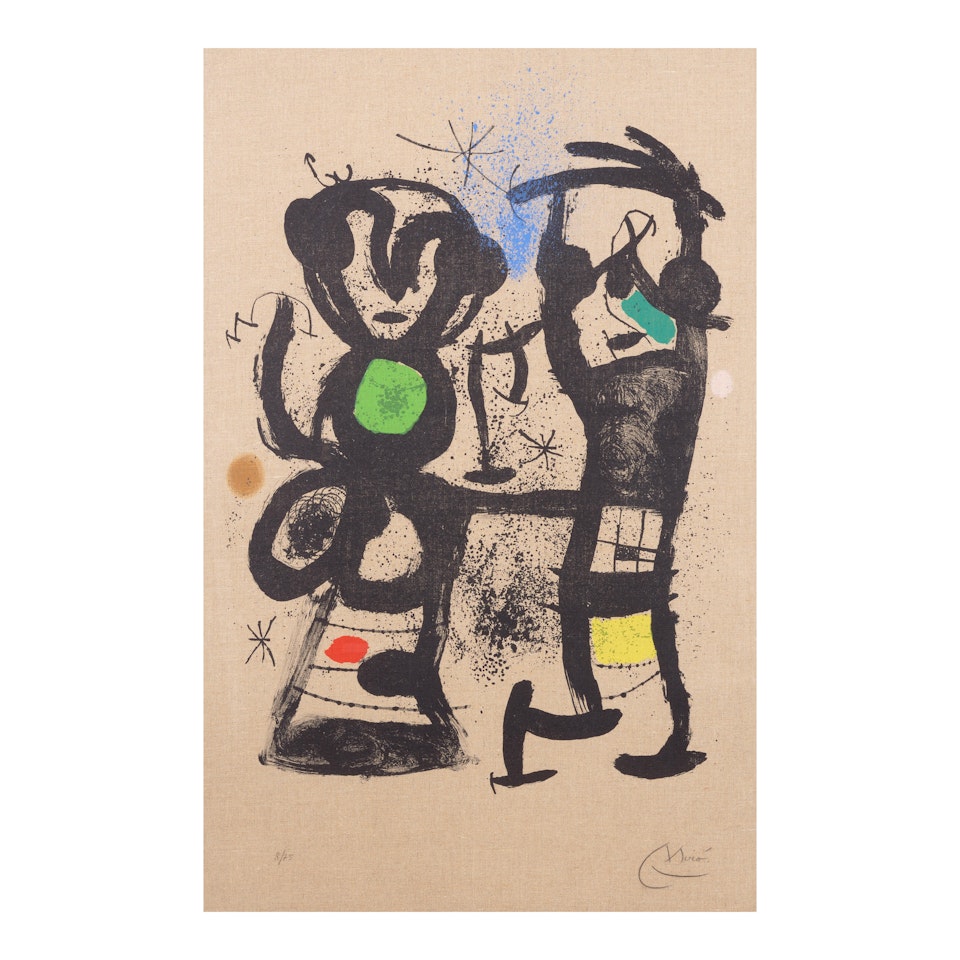 La Conversation (Mourlot 588) by Joan Miró