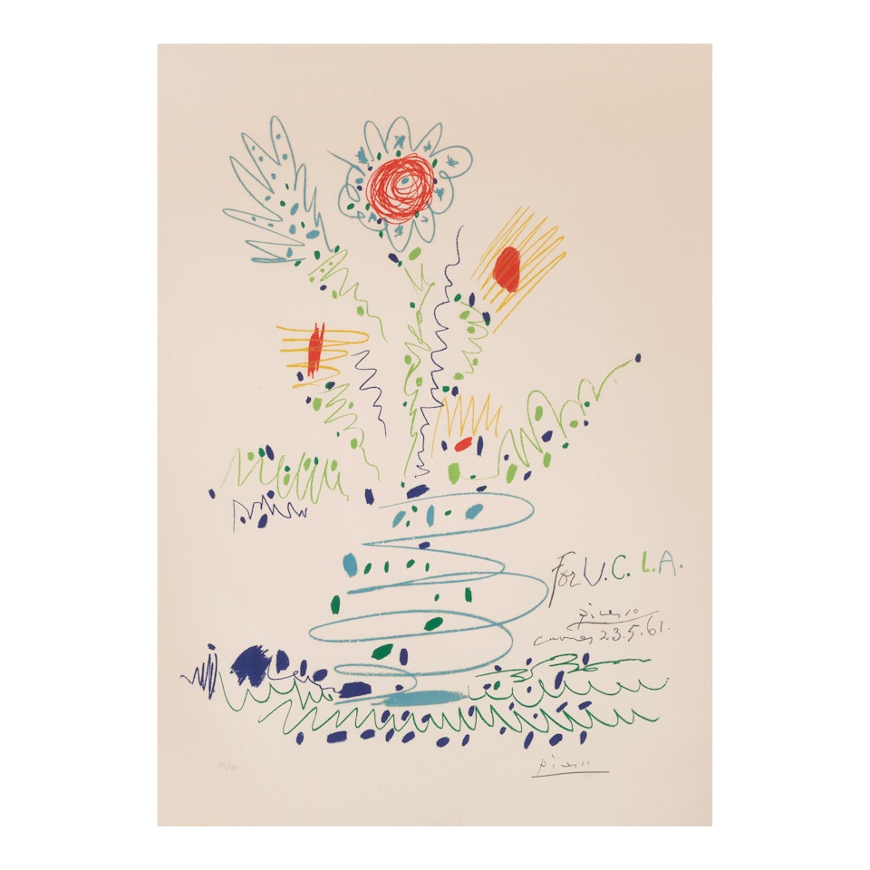 Fleurs (for U.C.L.A.) (Bloch 1297, Mourlot 351) by Pablo Picasso