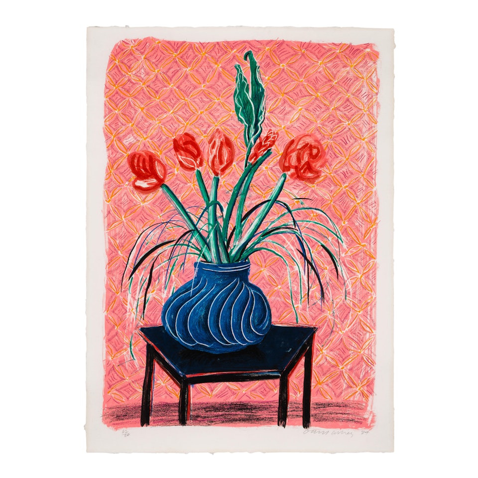 Amaryllis in Vase, from Moving Focus (Tyler 272, MCAT 266) by David Hockney