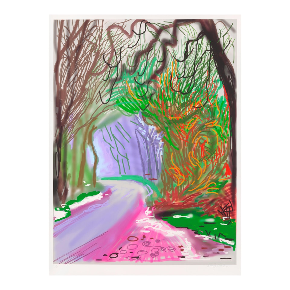 The Arrival of Spring in Woldgate, East Yorkshire in 2011 (twenty eleven) - 1 January, 2011 by David Hockney