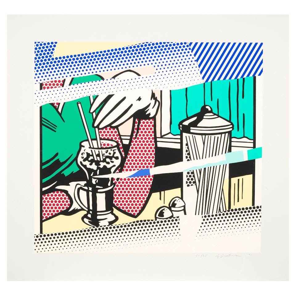 Reflections on Soda Fountain (Corlett 257, Gemini 1498) by Roy Lichtenstein