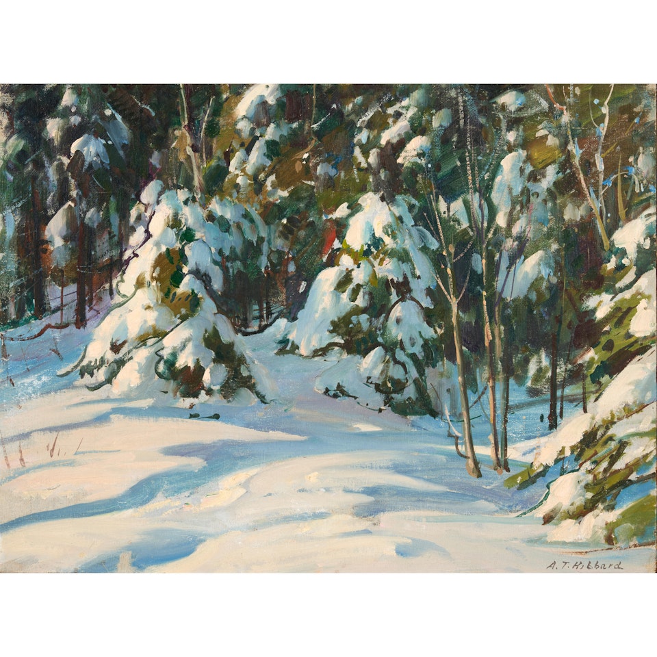 A Snowy Forest in Vermont by Aldro Thompson Hibbard