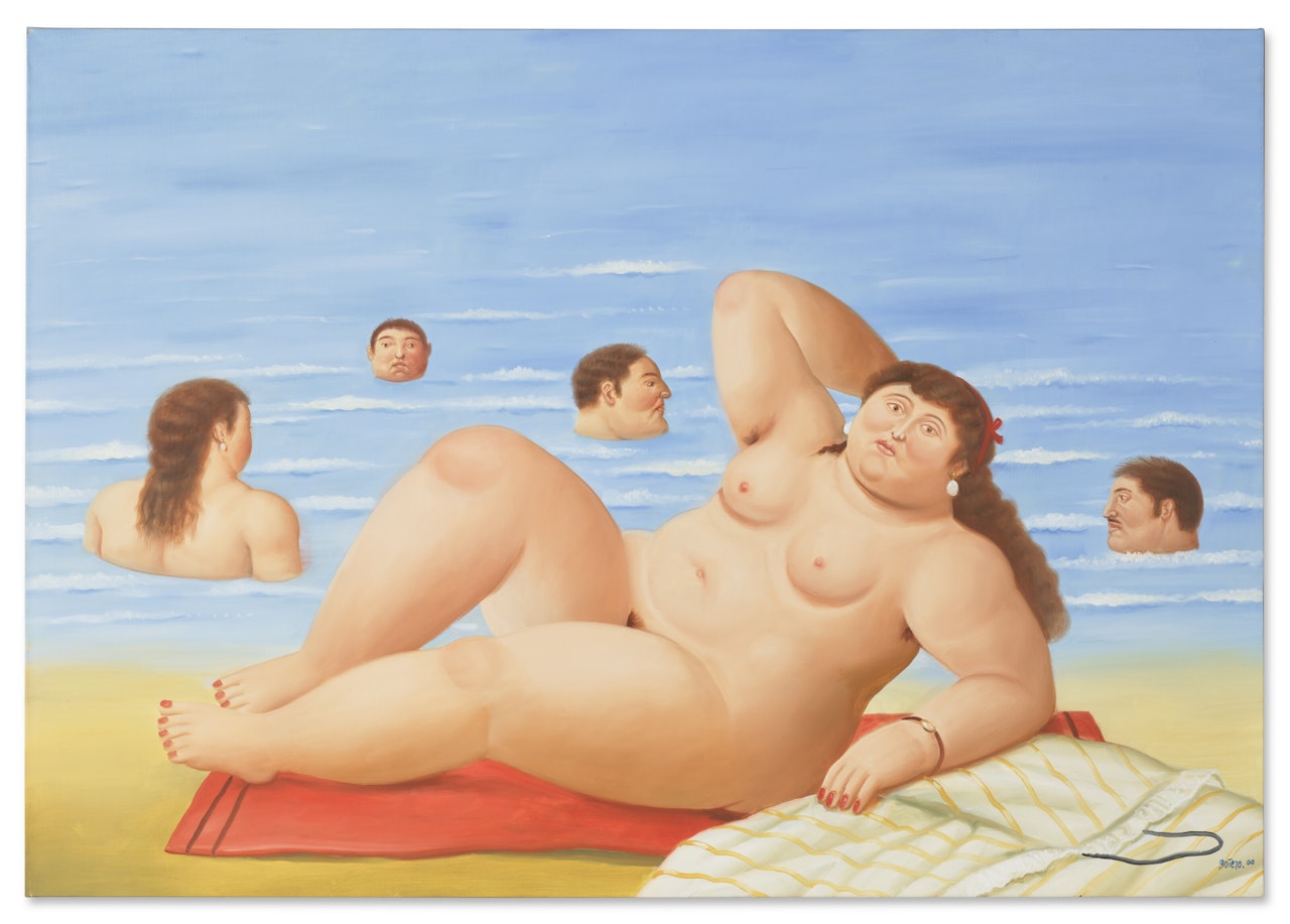 Nude on the Beach by Fernando Botero