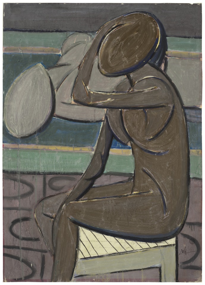 Mujer sentada by Wifredo Lam