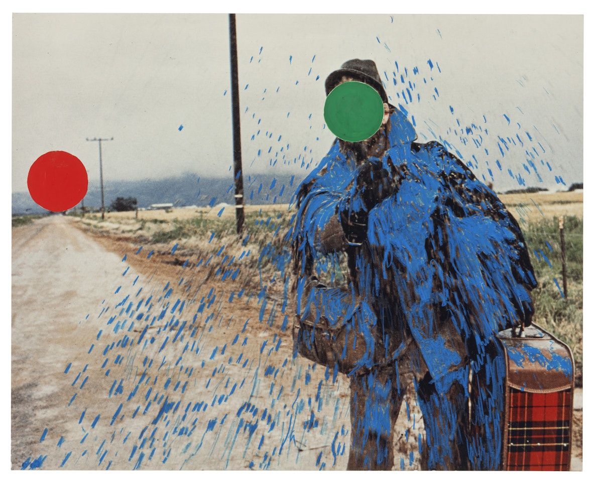 Hitch-hiker (Splattered Blue) (Maquette) by John Baldessari