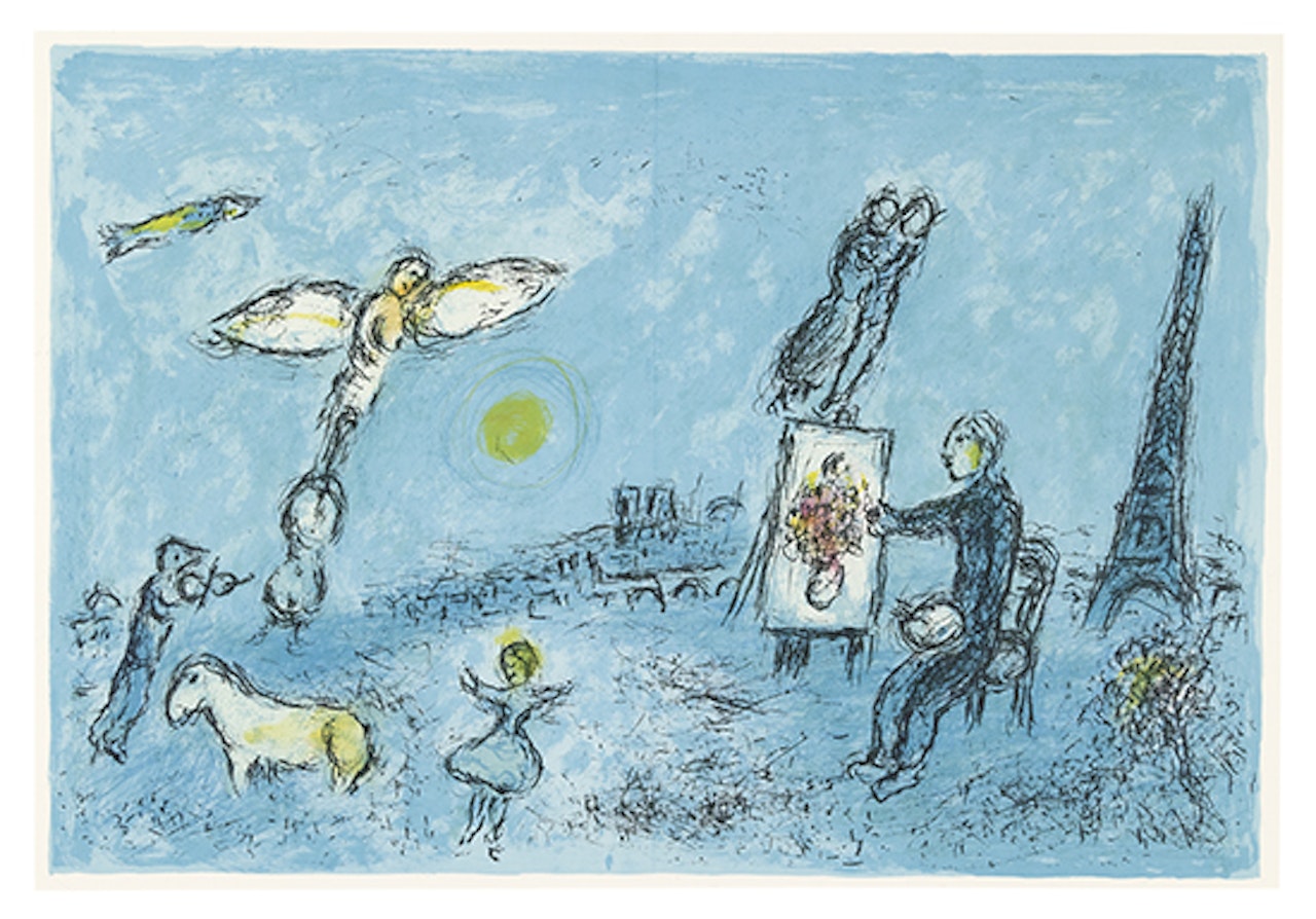 Derrière le Miroir--Double Page * Le Peintre et son Double, Mai 1981 by Marc Chagall