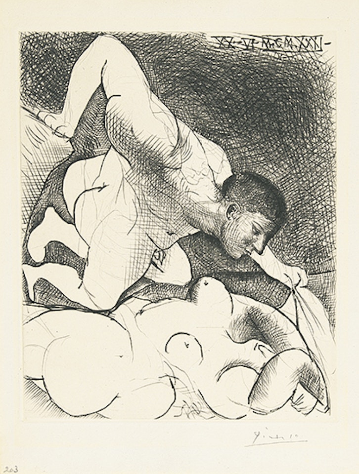 Homme dévoilant une Femme by Pablo Picasso