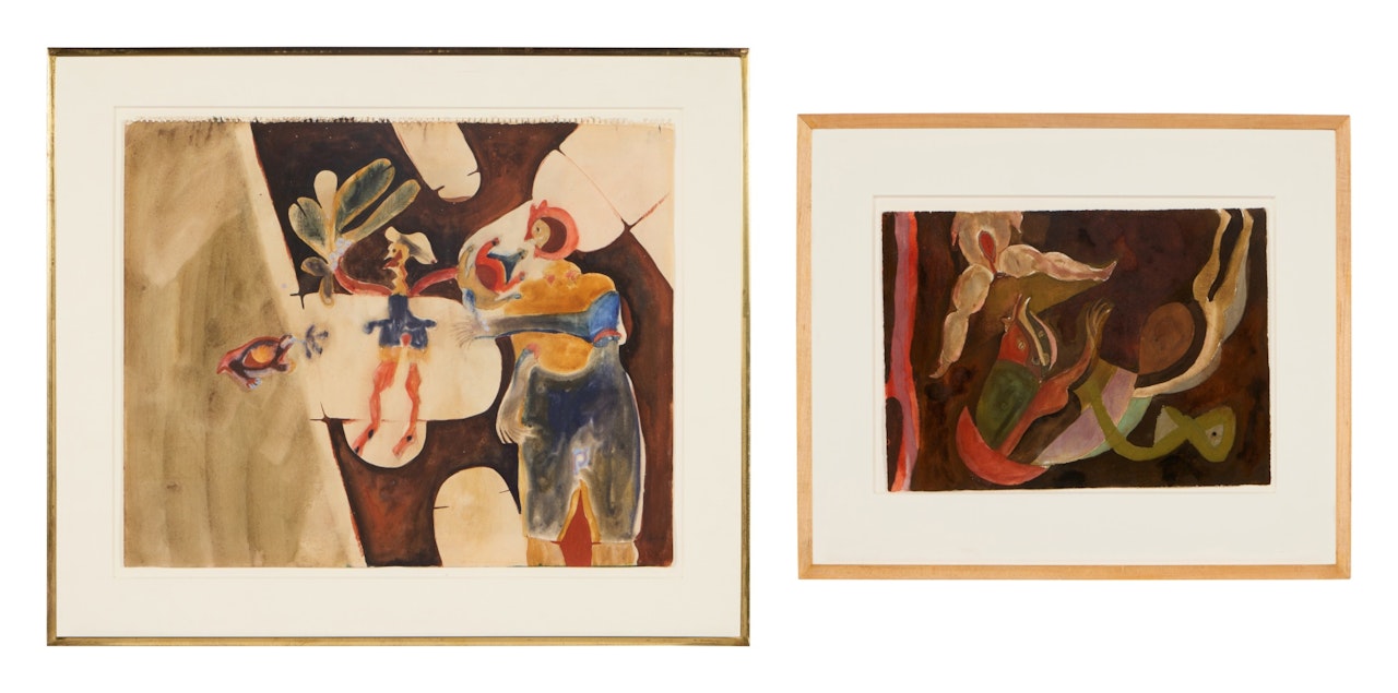 Tortuga y persona con planta y mujer (i) & El hombre y la criatura del mar (ii): Two Works i. by Francisco Toledo